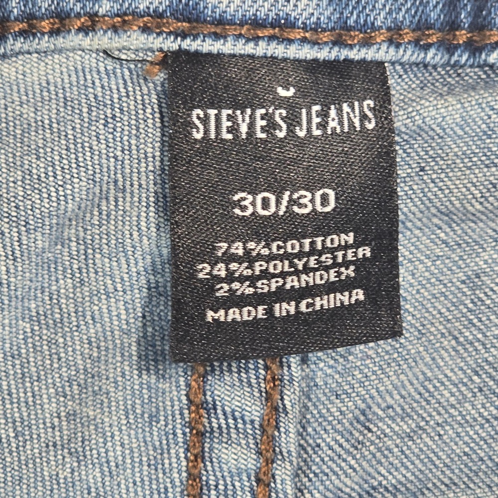 Steve's Jeans Mens 30x30 Medium Wash Straight Leg Stretch Denim Blue SU9AADJA - Picture 5 of 16